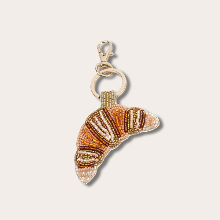 Sleutelhanger - Croissant - Beige