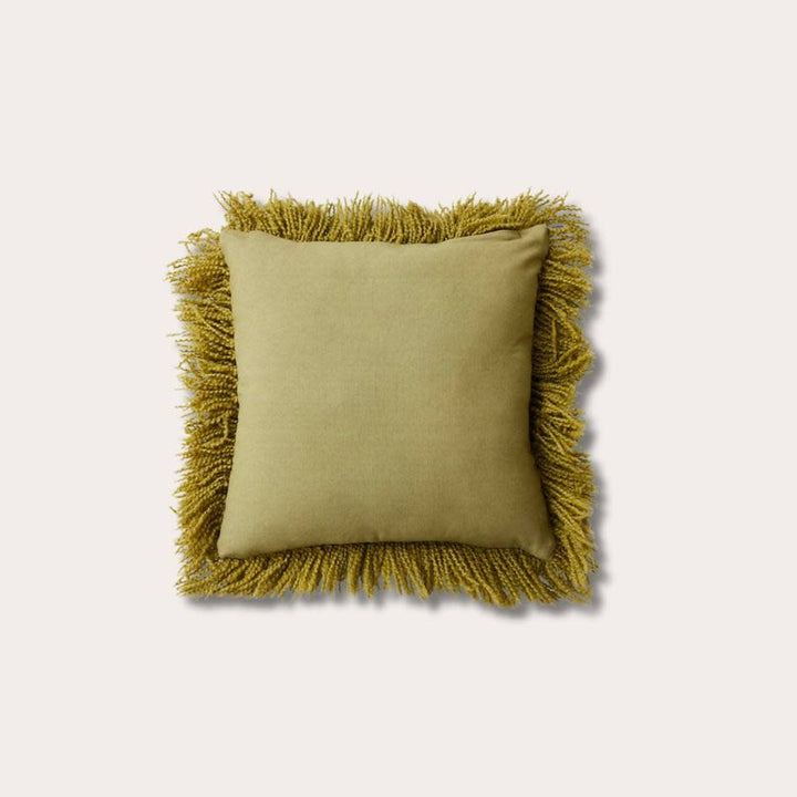 HKliving fluffy cushion olive