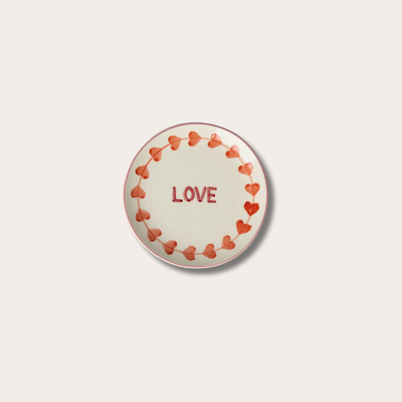 Taartbordje - Billy - Love - wit