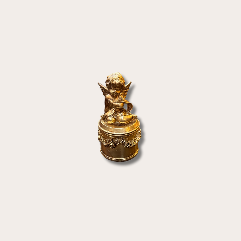 Sieraden doosje engel - goud S