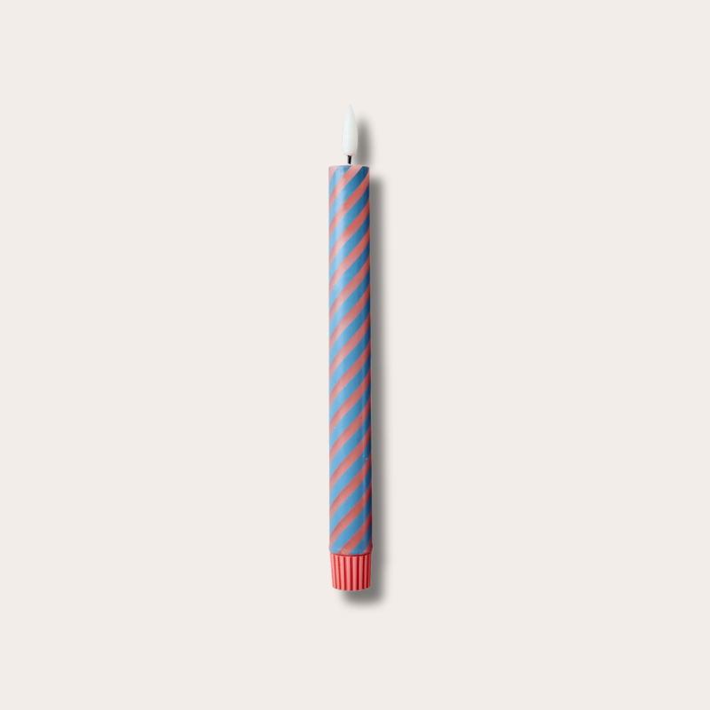 Ledkaars - Streep - koraal/blauw