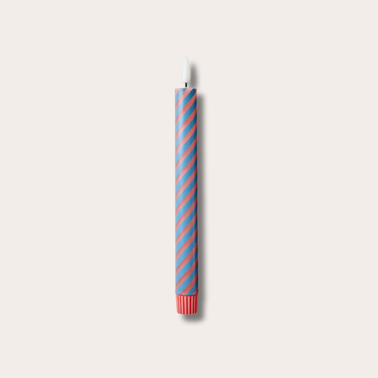 Ledkaars - Streep - koraal/blauw