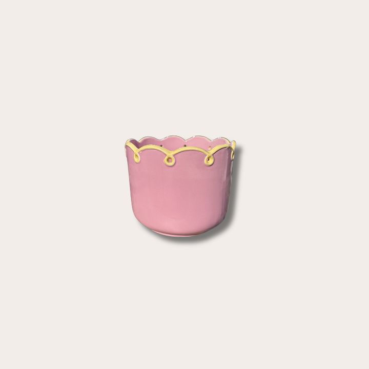 Pot ruffle - Roze/geel