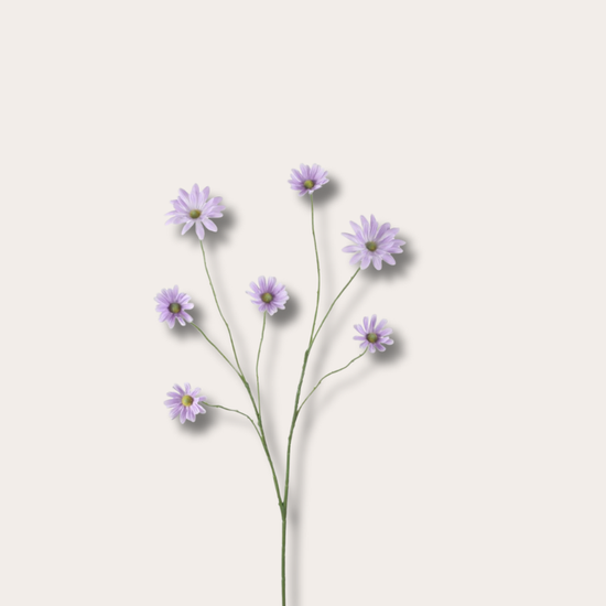 Zijden bloem - Daisy Spray - Paars