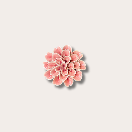 Keramieken bloem - Hortensia - zacht roze