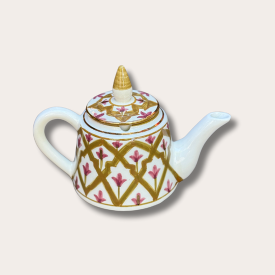 Chabi Chic - thee pot - kaki bordeaux