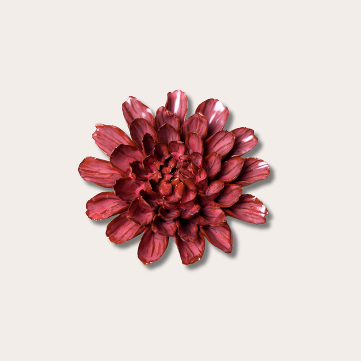 Keramieken bloem - Dahlia - Bordeaux