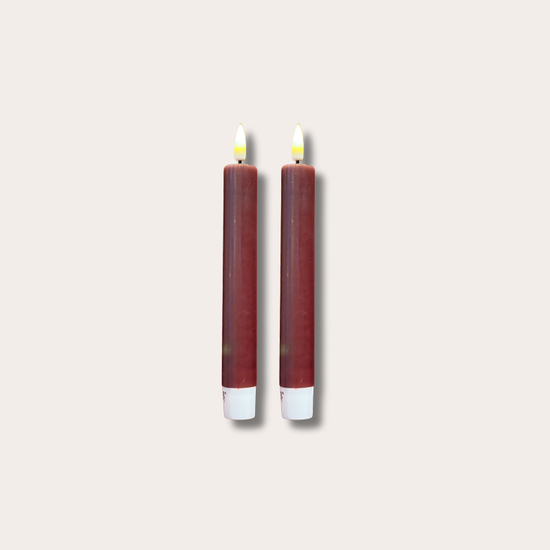Dinerkaarsen led - burgundy