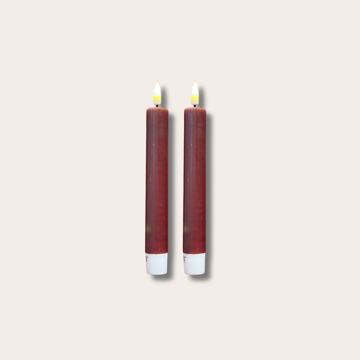 Dinerkaarsen led - burgundy