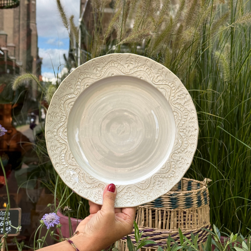 GV - Dinerbord Fiore - Off white