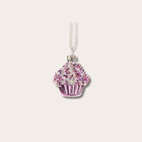Ornament - Cupcake paars
