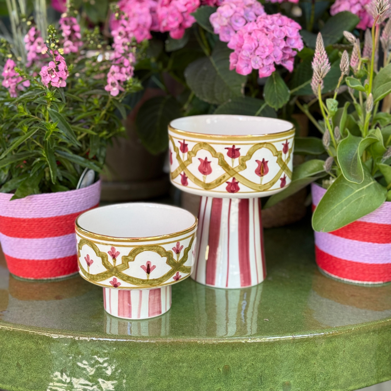 Chabi Chic - schaal op voet - kaki bordeaux M
