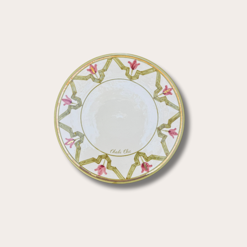 Chabi Chic - dinerbord, kaki bordeaux