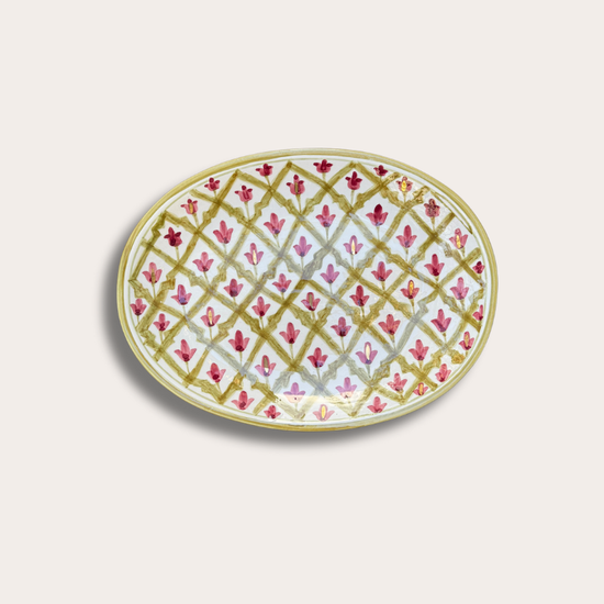 Chabi Chic - serveerbord, kaki bordeaux