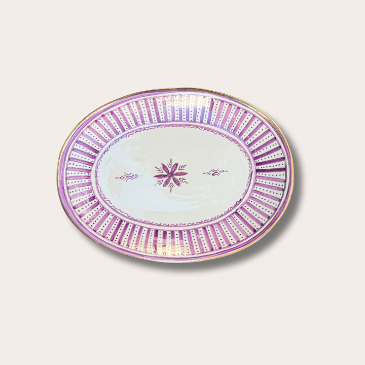 Chabi Chic - serveerbord, lila goud strepen