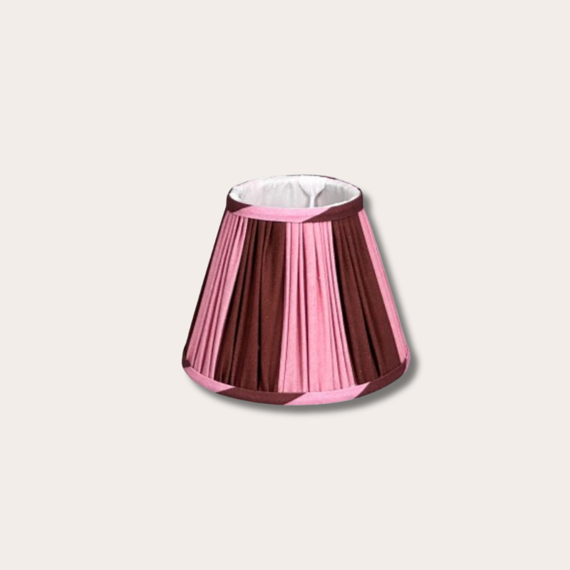 Lampenkap - Freddie - Stripes - roze/bruin