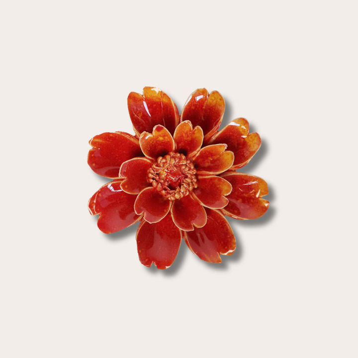 Keramieken bloem - Daisy - Oranje