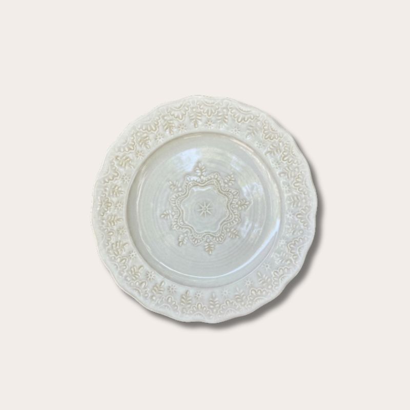 GV - Ontbijtbord Fiore - Off white