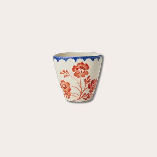 Koffie cup - Billy - Bloemen - wit