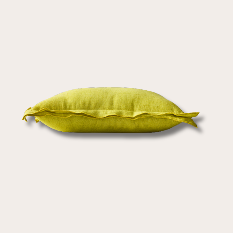 HKliving - Linen Cushion - Lemongrass