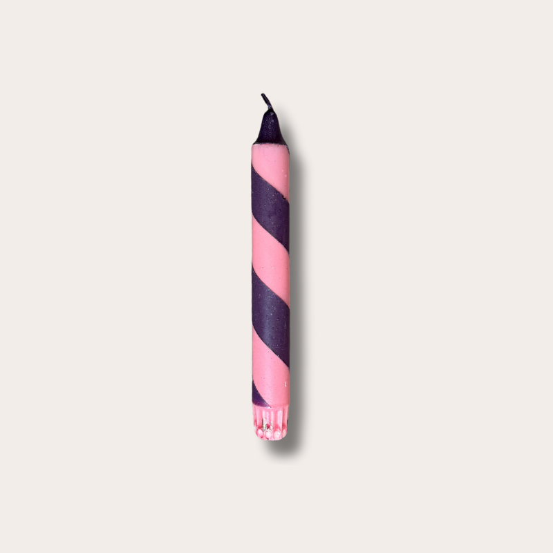 Kaars - Essence - Roze/paars spiraal