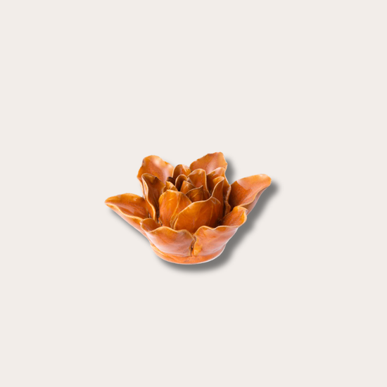 Keramieken bloem - Lelie - Oranje