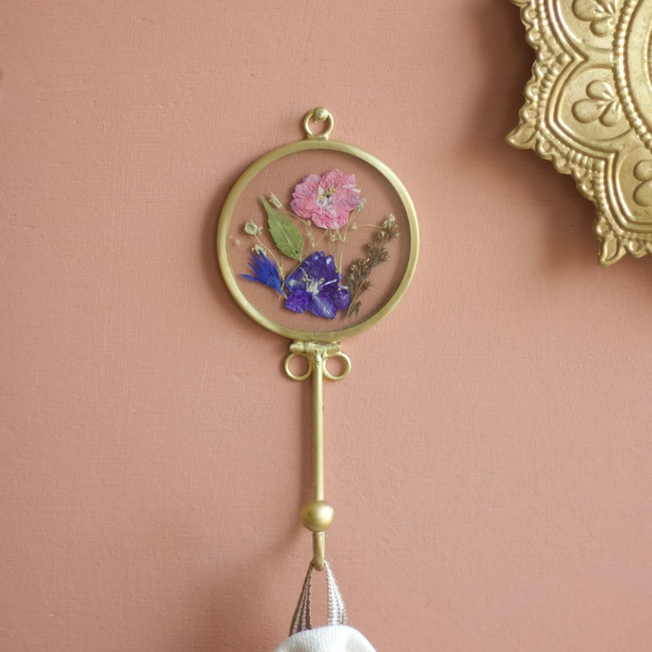 Haak gedroogde bloemen - goud