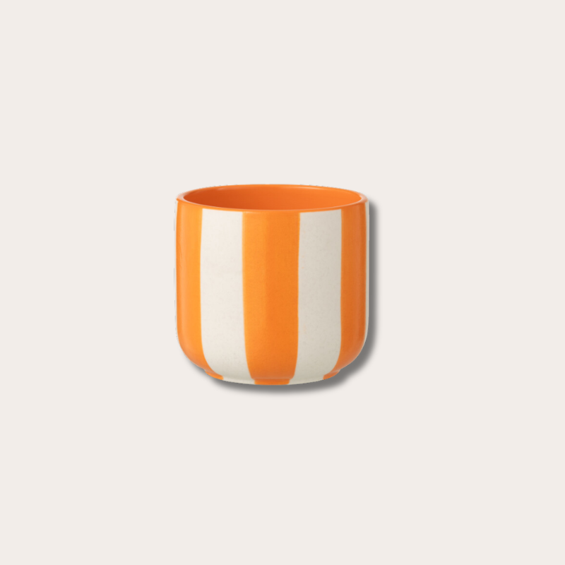 Pot - Bella - Streep - Oranje/wit
