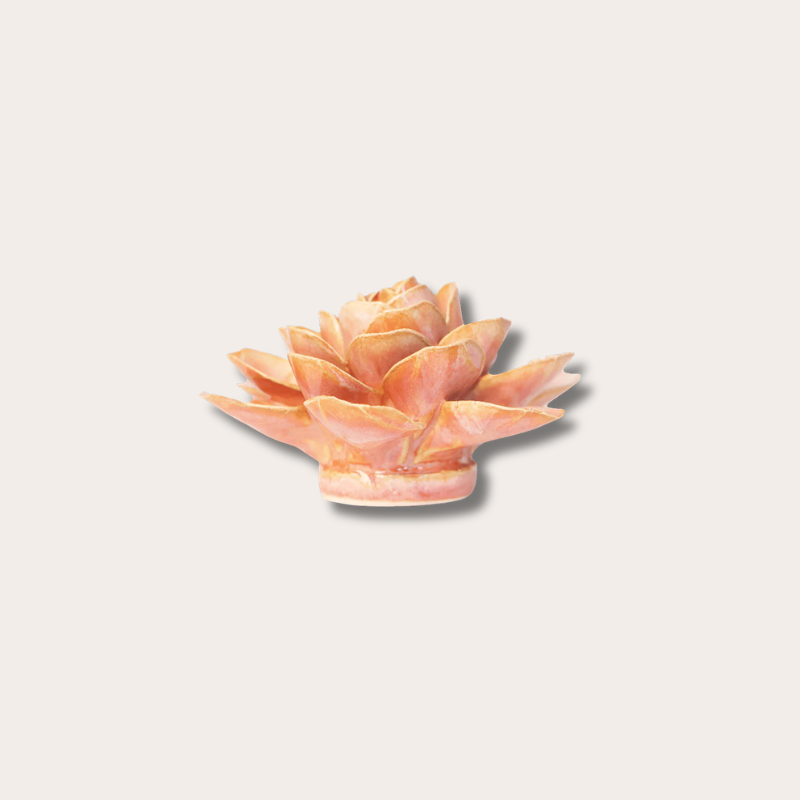 Keramieken bloem - Begonia - Perzikroze