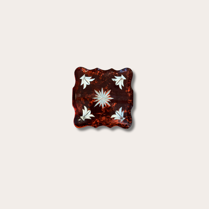Dienblad spiegel Romeo - bordeaux S