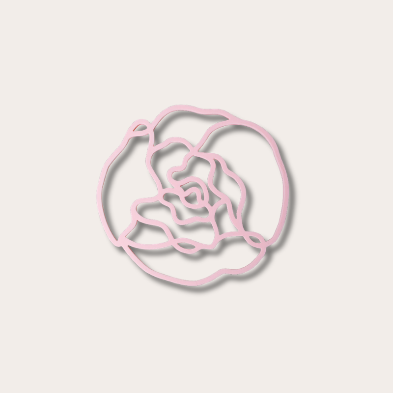 Bloemen onderzetter - Peony Light Pink