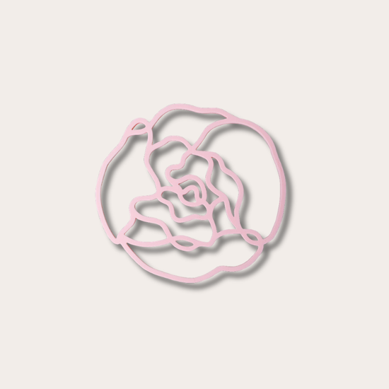 Bloemen onderzetter - Peony Light Pink