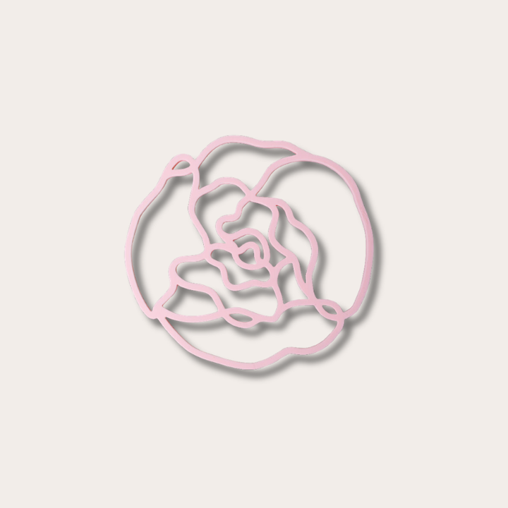 Bloemen onderzetter - Peony Light Pink