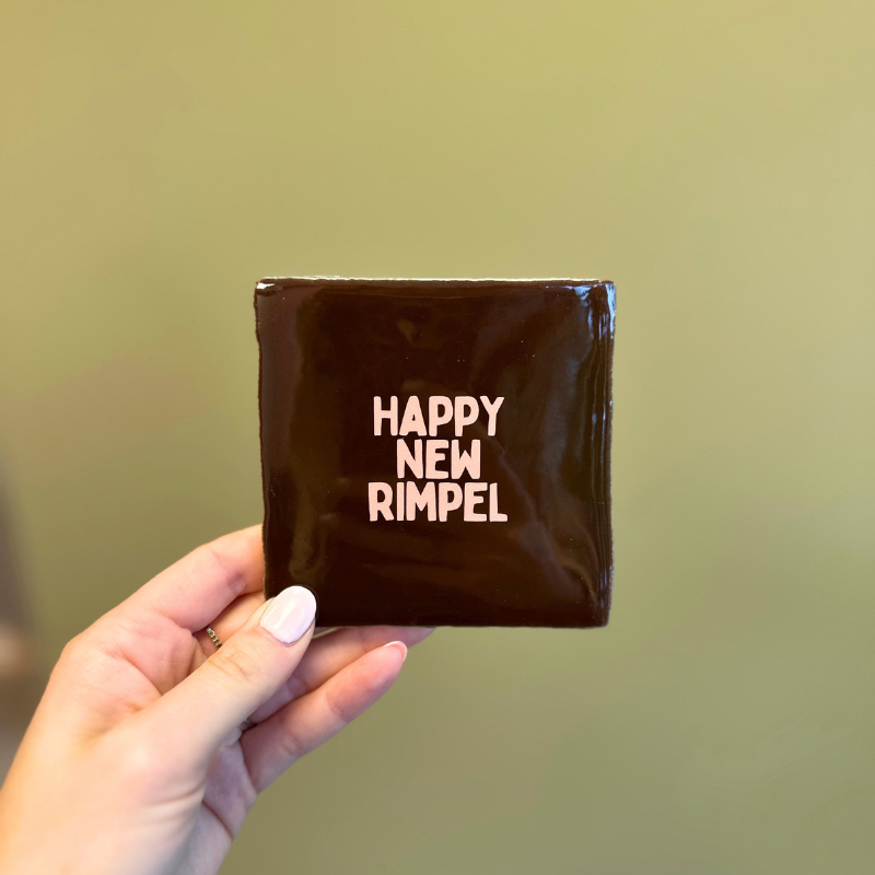 Tegeltje - Happy new rimpel - Choco