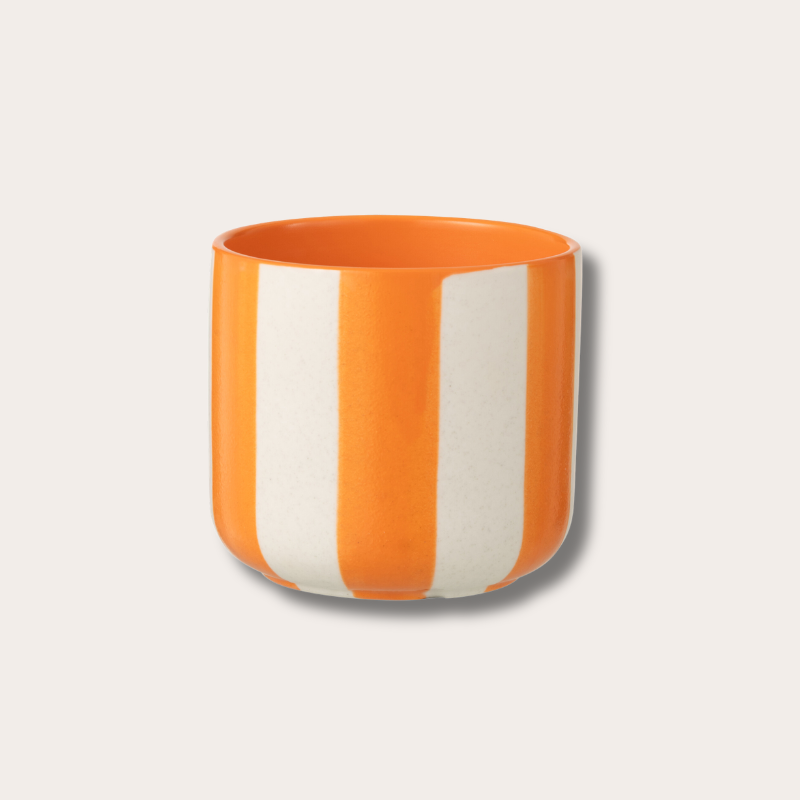 Pot - Bella - Streep - Oranje/wit