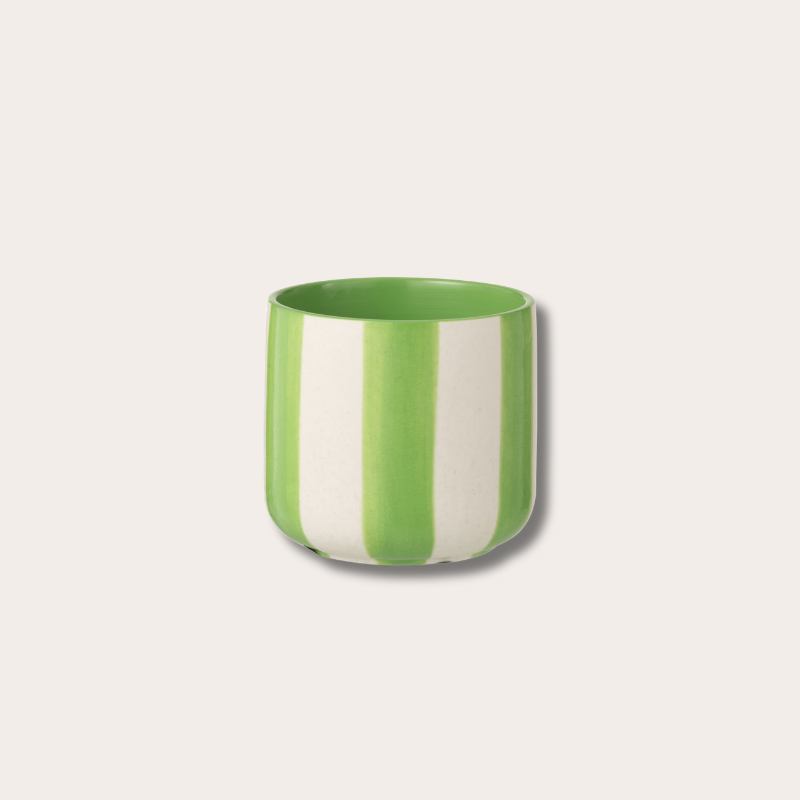 Pot - Bella - Streep - Groen/wit