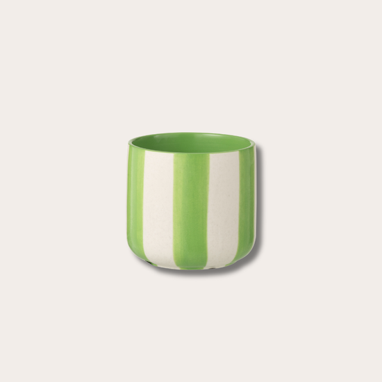 Pot - Bella - Streep - Groen/wit
