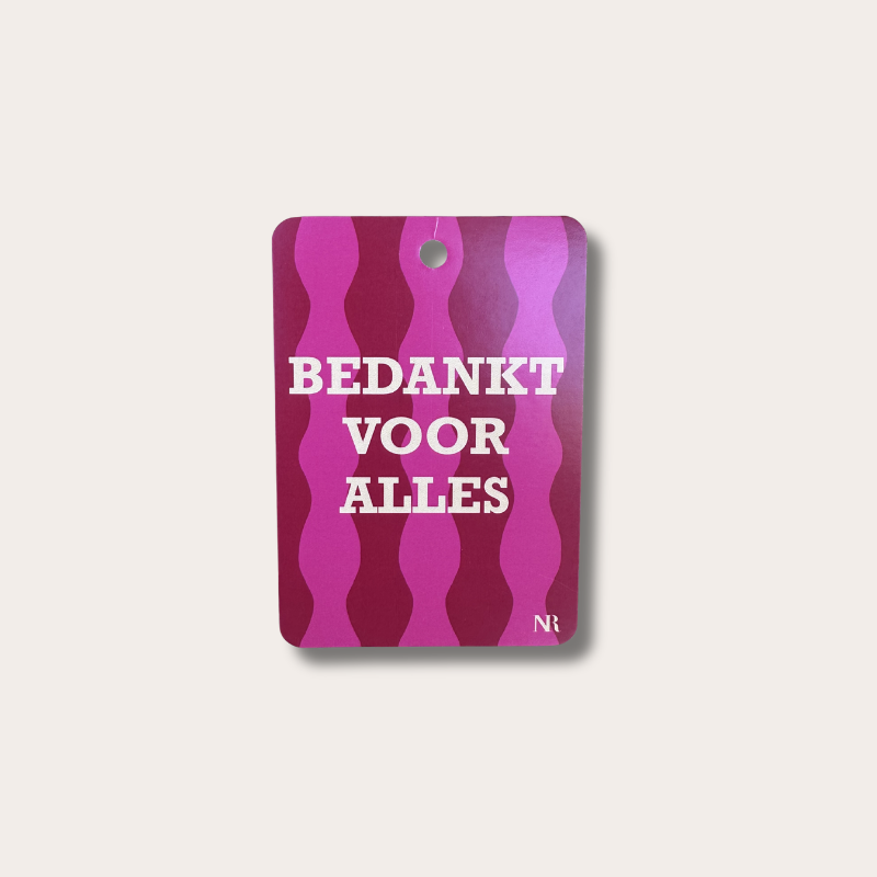 Kaart klein - Bedankt voor alles