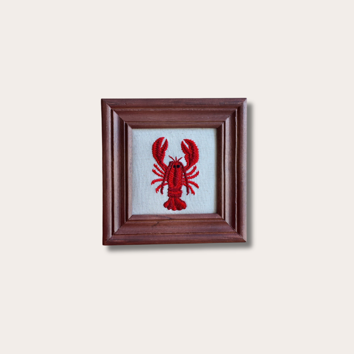 Schilderij Kreeft - geborduurd