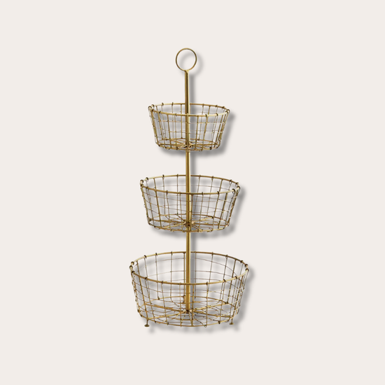 Etagere rek - Goud - 3-laags