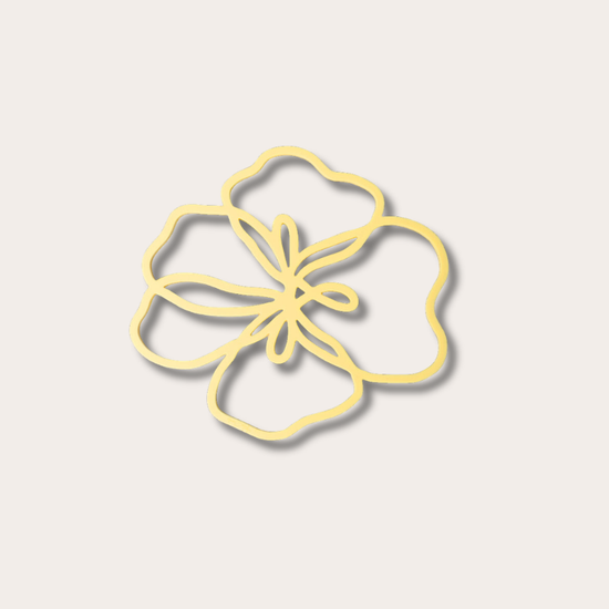 Bloemen onderzetter - Violet Yellow