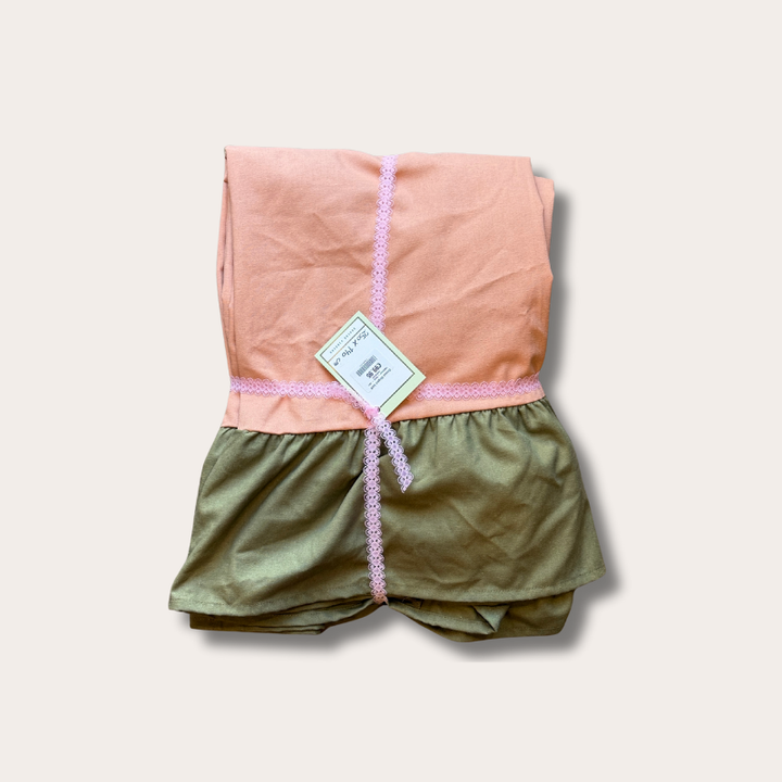 Tafelkleed - Darcy - zalm roze/groen