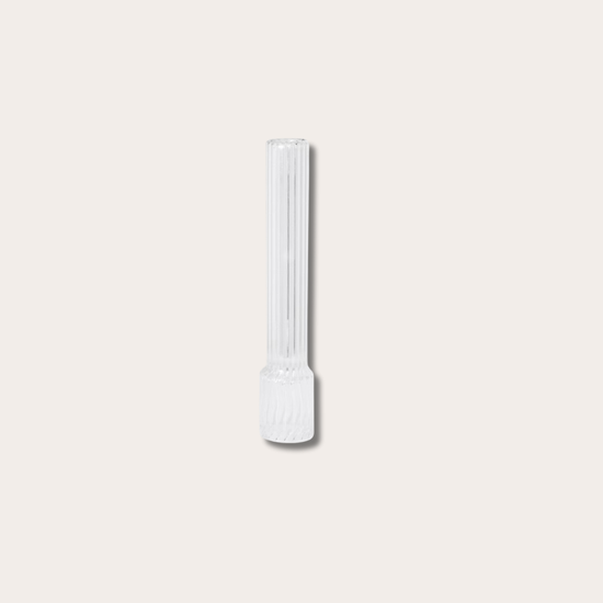 Glazen kapje - Straight - ribbel Medium