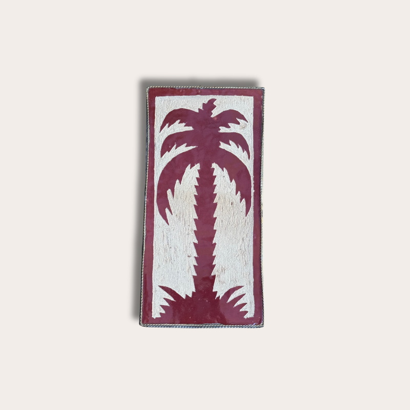 Zelliges tegel - Palm - Bordeaux M