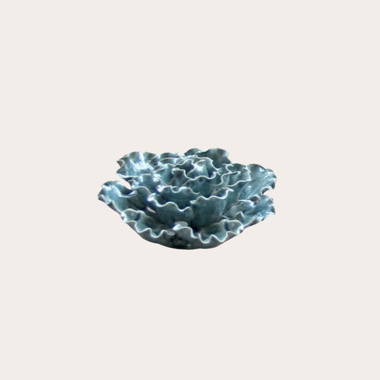 Keramieken bloem - lettuce teal