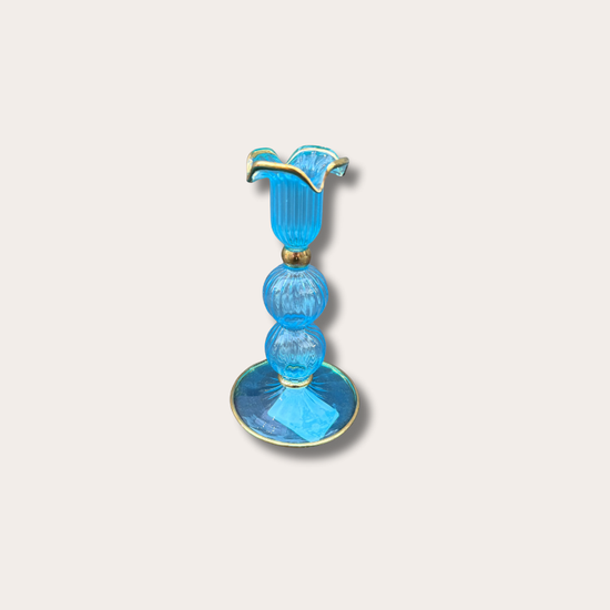 Kandelaar GV - Bubbels - Kristalblauw