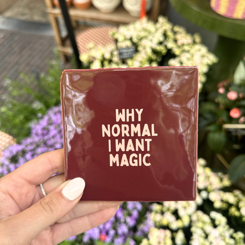 Tegeltje - Why normal i want magic - Bordeaux