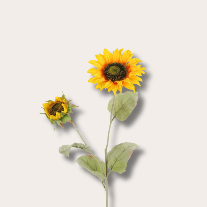 Zijden bloem - Sunflower Spray - Geel