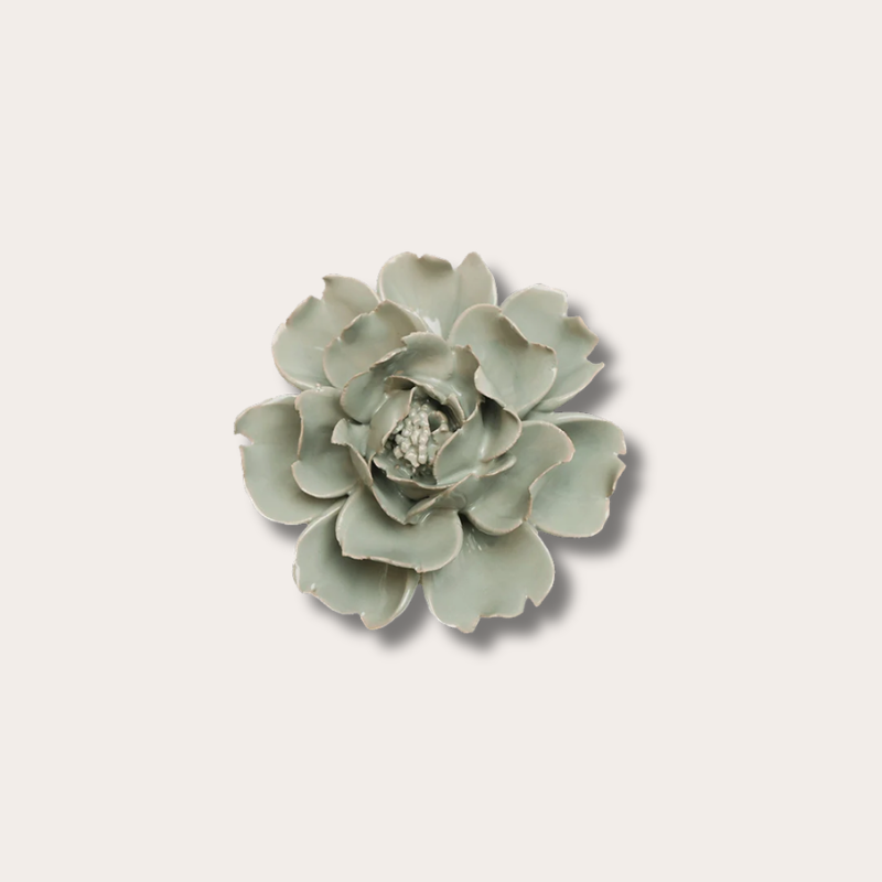 Keramieken bloem - Roos - Pistache