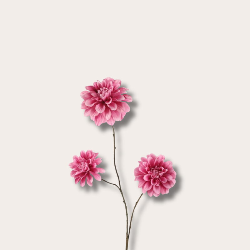 Zijden bloem - Dahlia Spray - Magenta